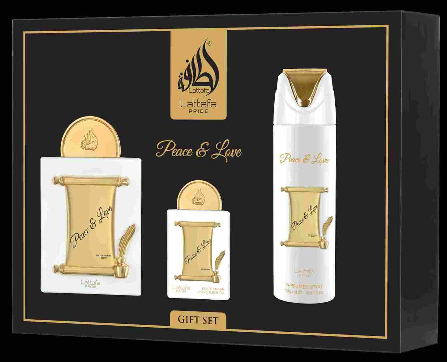 Coffret cadeau Peace & Love de Lattafa Pride