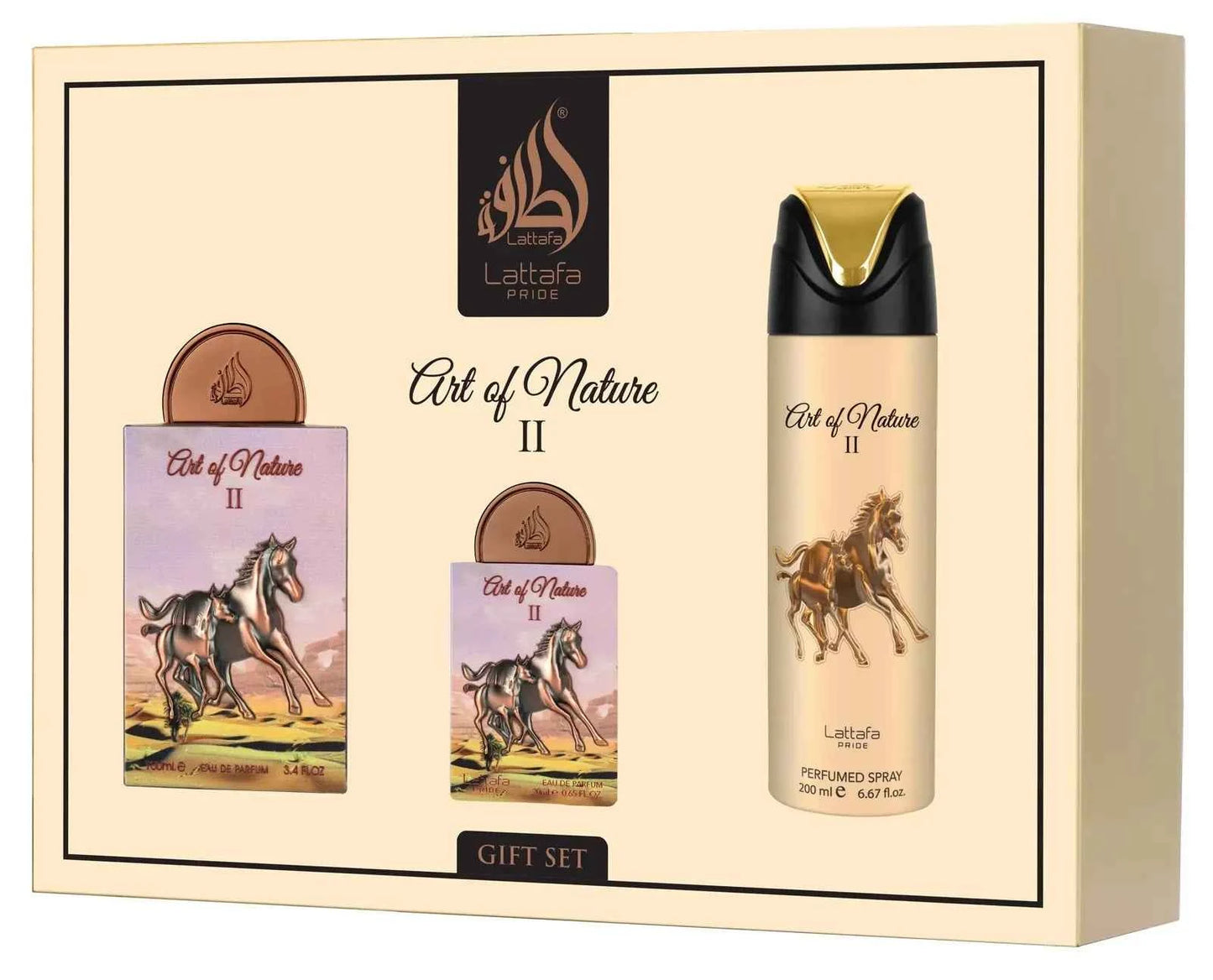 Coffret cadeau Art of Nature II (3 pièces) - Lattafa Pride - PARFUM DUBAI STORE
