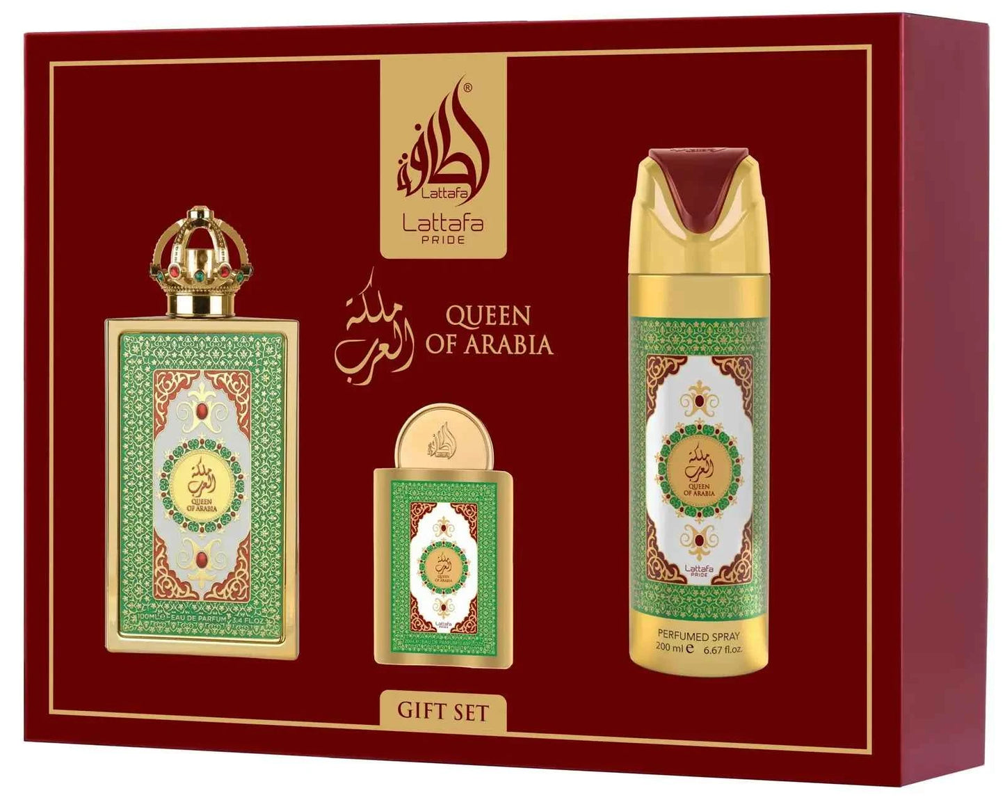 Coffret cadeau Queen of Arabia (3 pièces) - Lattafa Pride - PARFUM DUBAI STORE
