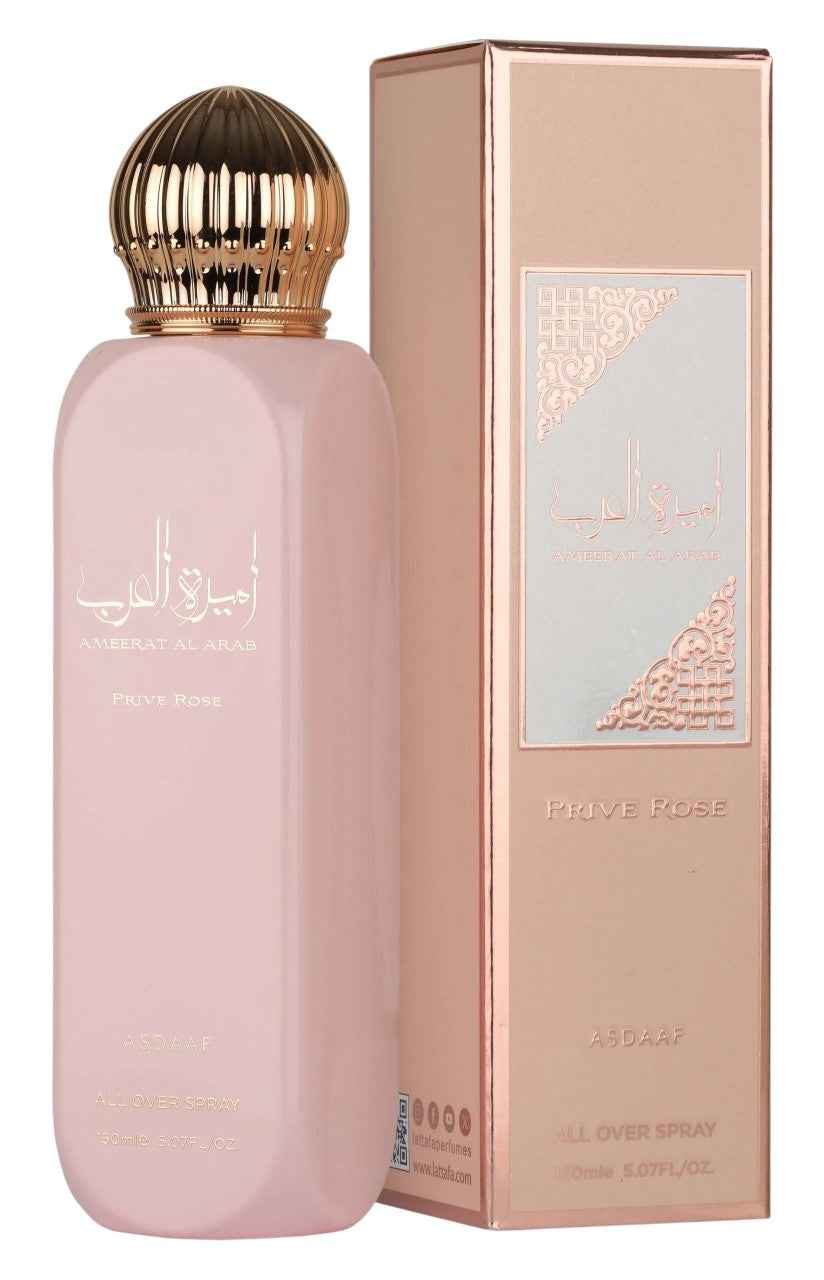 Brume parfumée Ameerat Al Arabe Privé Rose 150 ml - Asdaaf - PARFUM DUBAI STORE