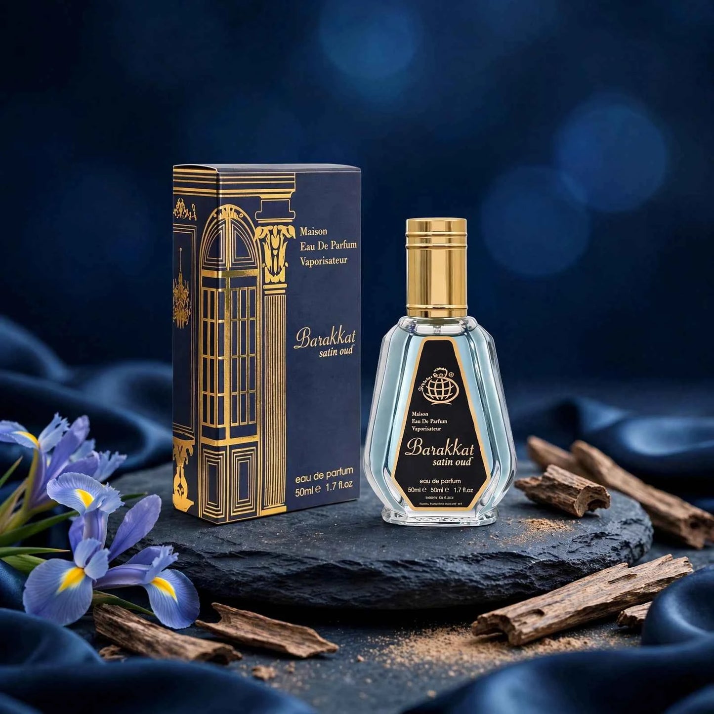 Eau de parfum Barakkat Satin Oud 50 ml - Fragrance World