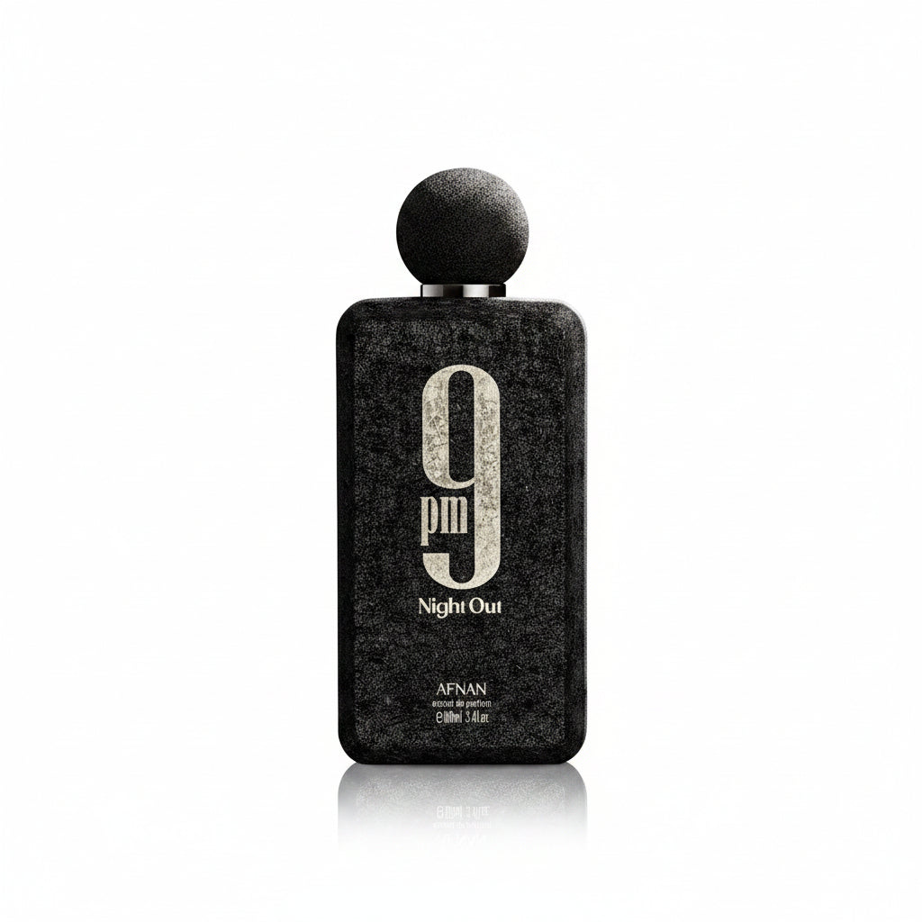 9pm Night Out Afnan Extrait de Parfum 100 ml - flacon noir texturé