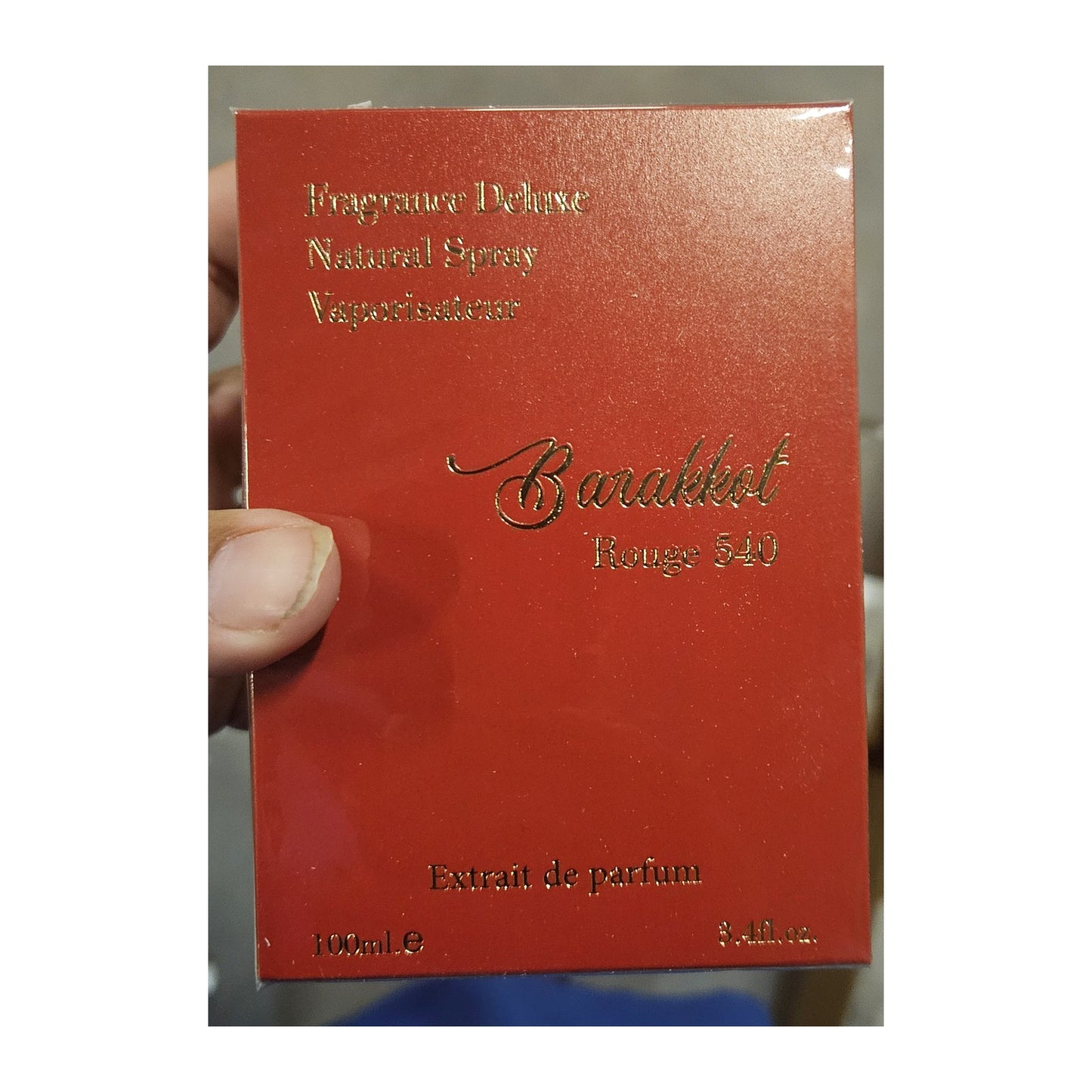 Barakkat Rouge 540 Fragrance World extrait de parfum 100ml flacon rouge et or