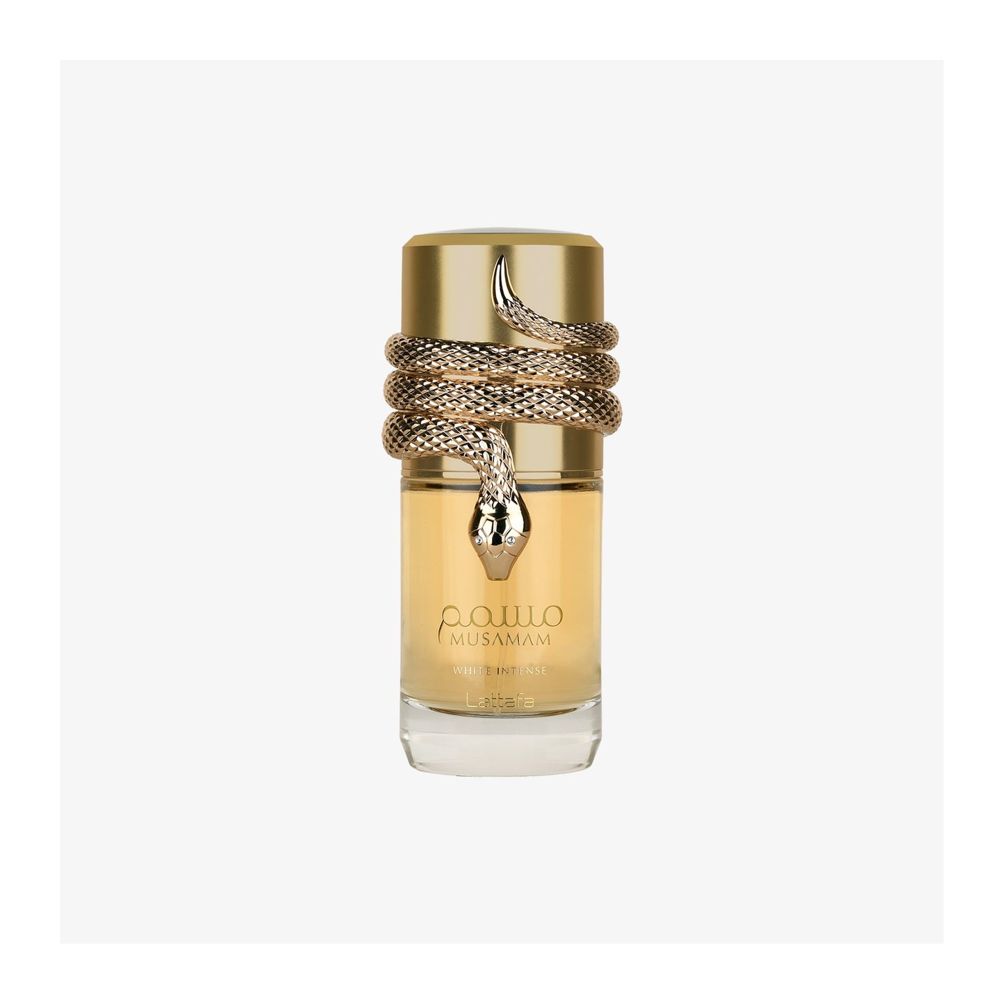 Musamam White Intense Lattafa Eau de Parfum 100 ml - flacon serpent doré studio