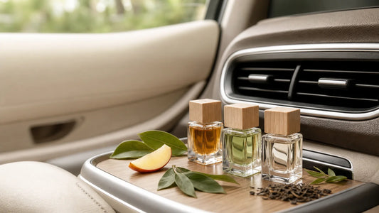 Sélection de parfums élégants pour voiture dans un habitacle moderne