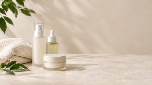 Soins du visage coréens génériques présentés dans une composition épurée
