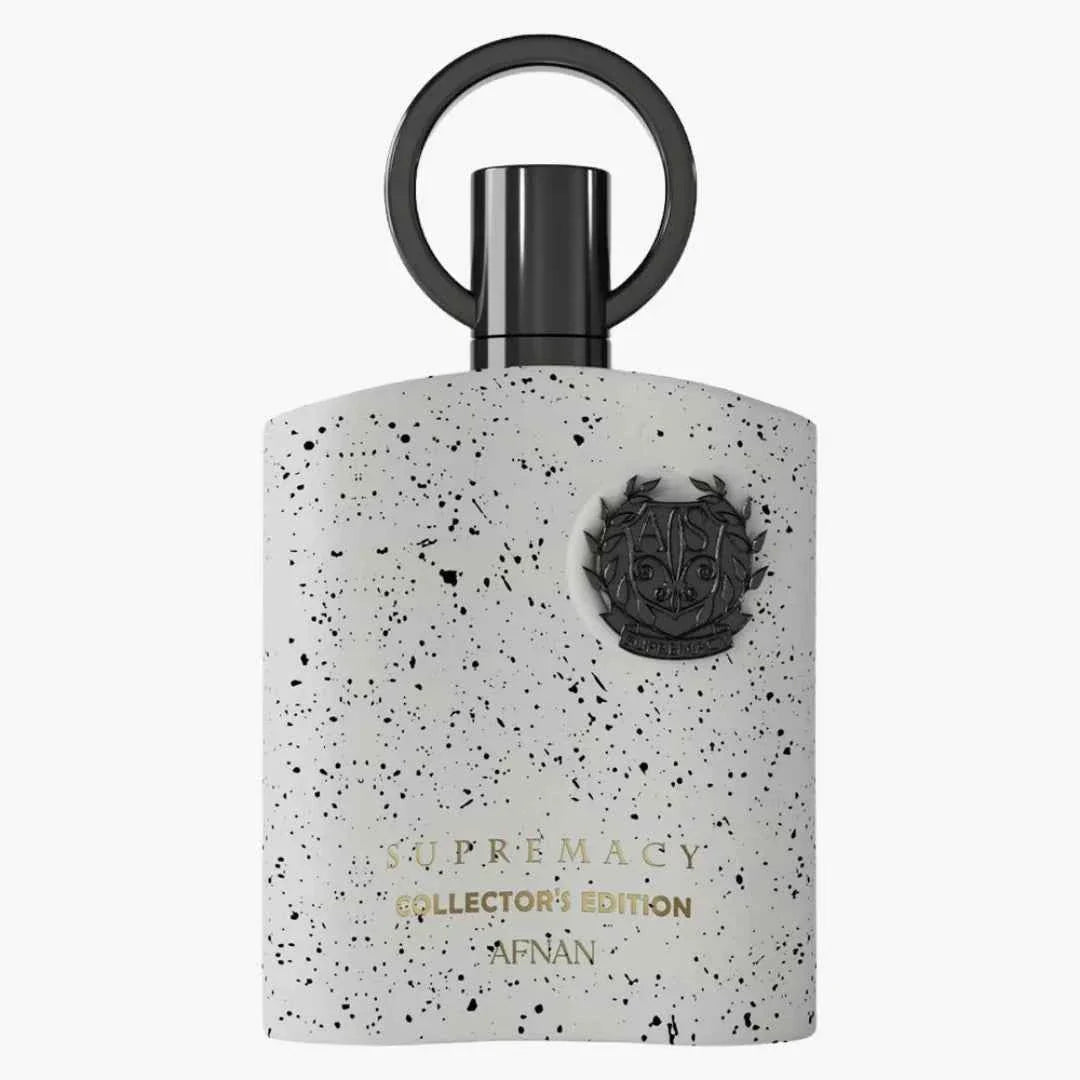 Flacon de Supremacy Collector's Edition d'Afnan, un parfum de Dubaï à longue tenue