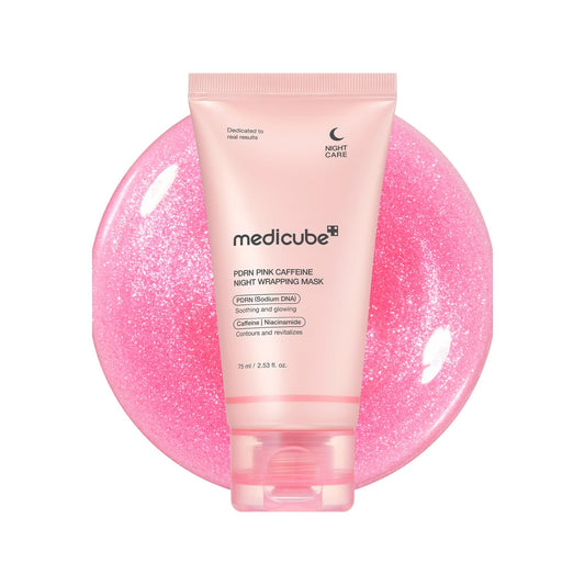 Masque de nuit PDRN Pink Caffeine Night Wrapping Mask Medicube 75 ml, vue de face