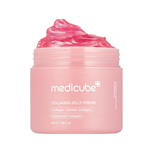 Pot de crème au collagène Medicube Collagen Jelly Cream 50 ml, vue de face