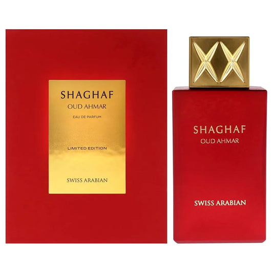 Eau de parfum Shaghaf Oud Ahmar de la maison de parfumerie Swiss Arabian