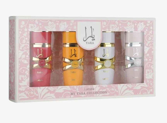 Coffret cadeau Yara 4 pièces 25 ml - Lattafa - PARFUM DUBAI STORE