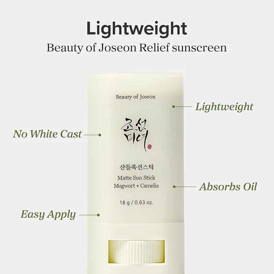 Stick solaire Mat Mugwort + Camelia 18 g - Beauty of Joseon - PARFUM DUBAI STORE