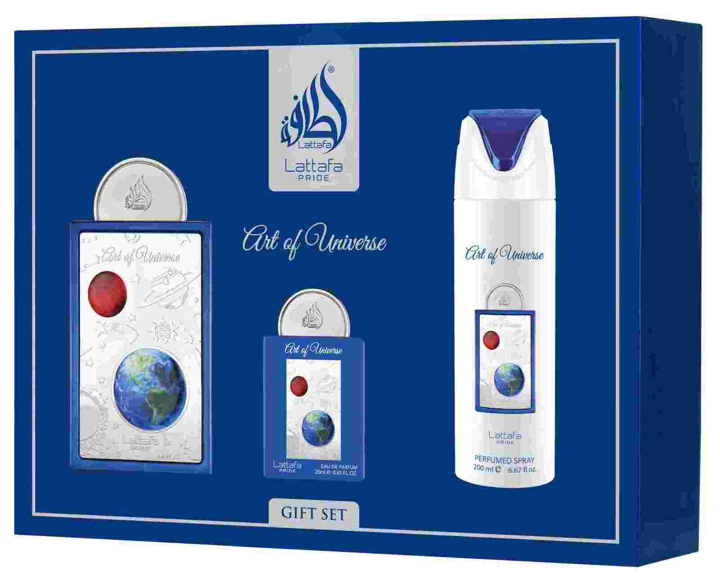 Coffret cadeau Art of Universe (3 pièces) - Lattafa Pride - PARFUM DUBAI STORE