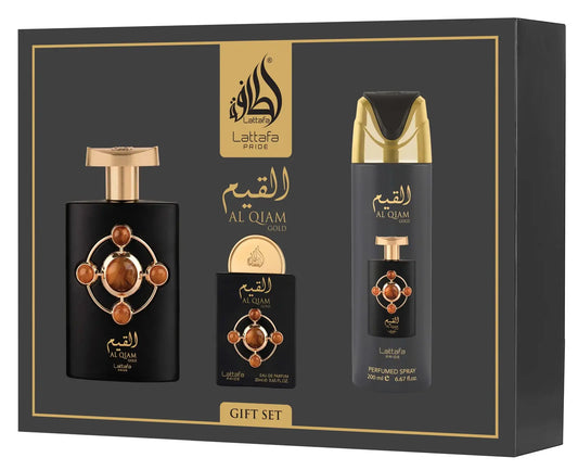 Coffret cadeau Al Qiam Gold de Lattafa Pride