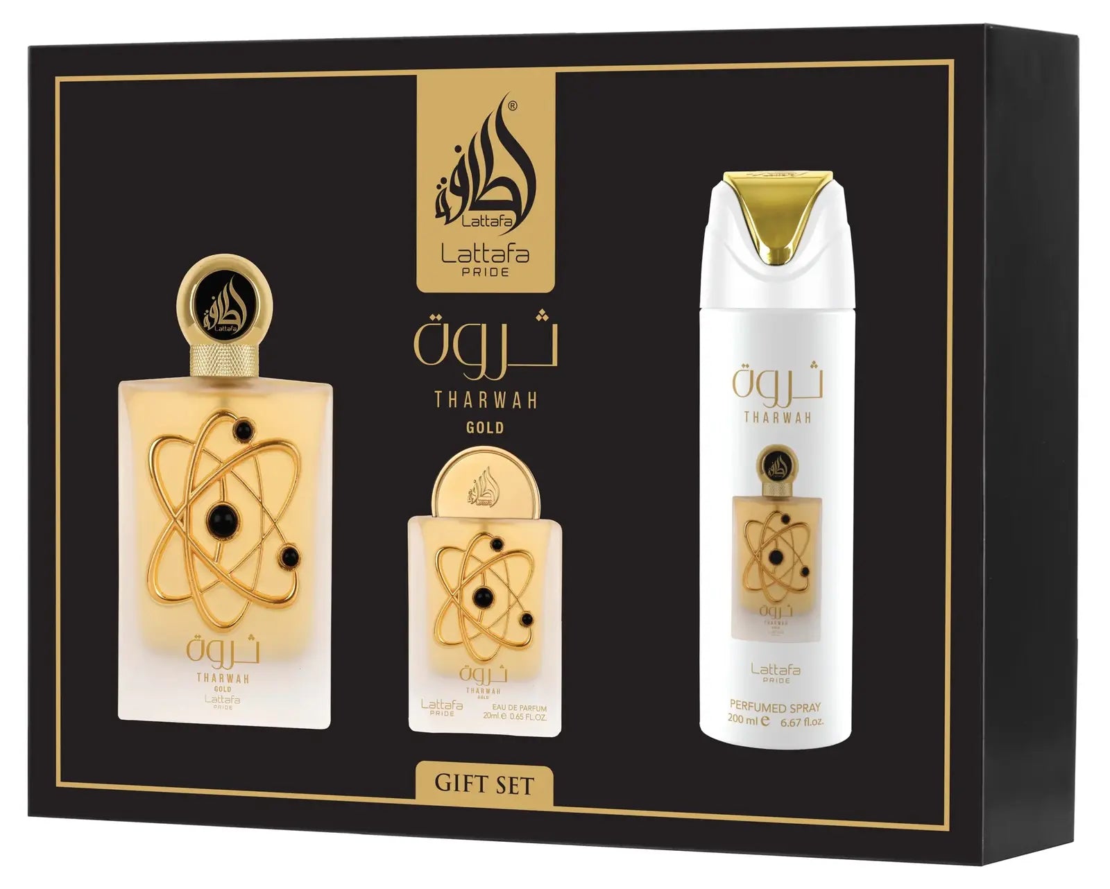 Coffret cadeau Tharwah Gold de Lattafa Pride