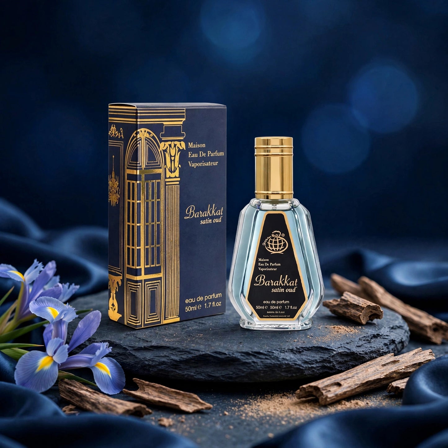 Eau de parfum Barakkat Satin Oud 50 ml - Fragrance World