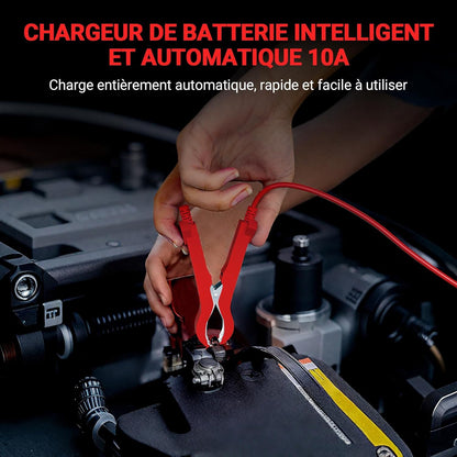 MSPURE Chargeur de batterie automobile 12 V 10 A