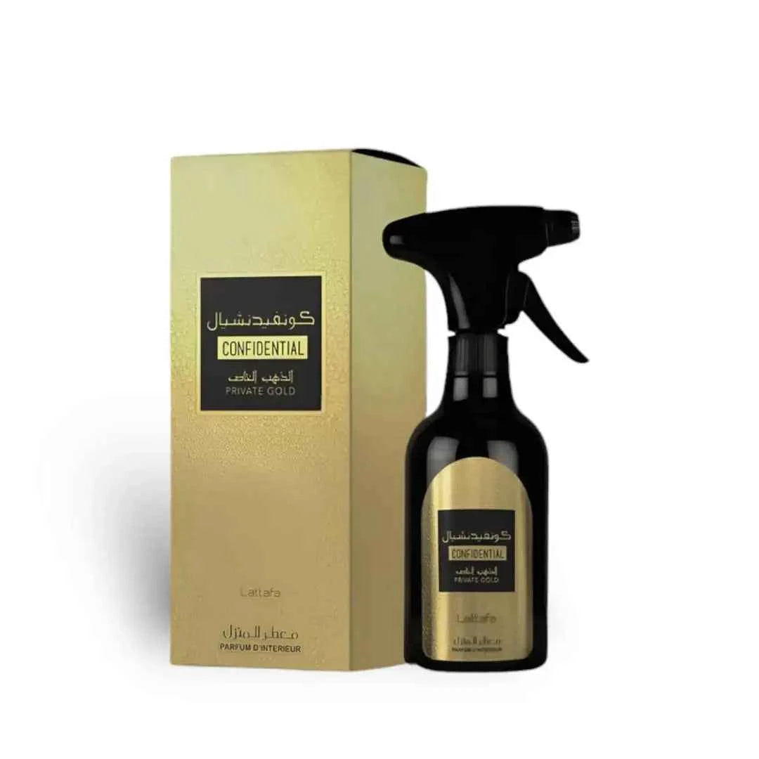 Spray Textile et interieur Confidential Gold - Lattafa
