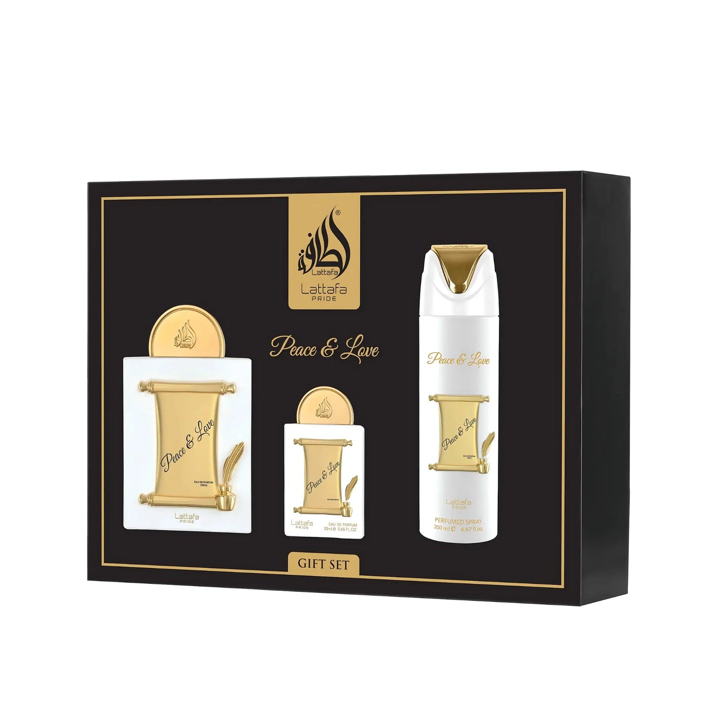 Coffret cadeau Peace & Love (3 pièces) - Lattafa Pride