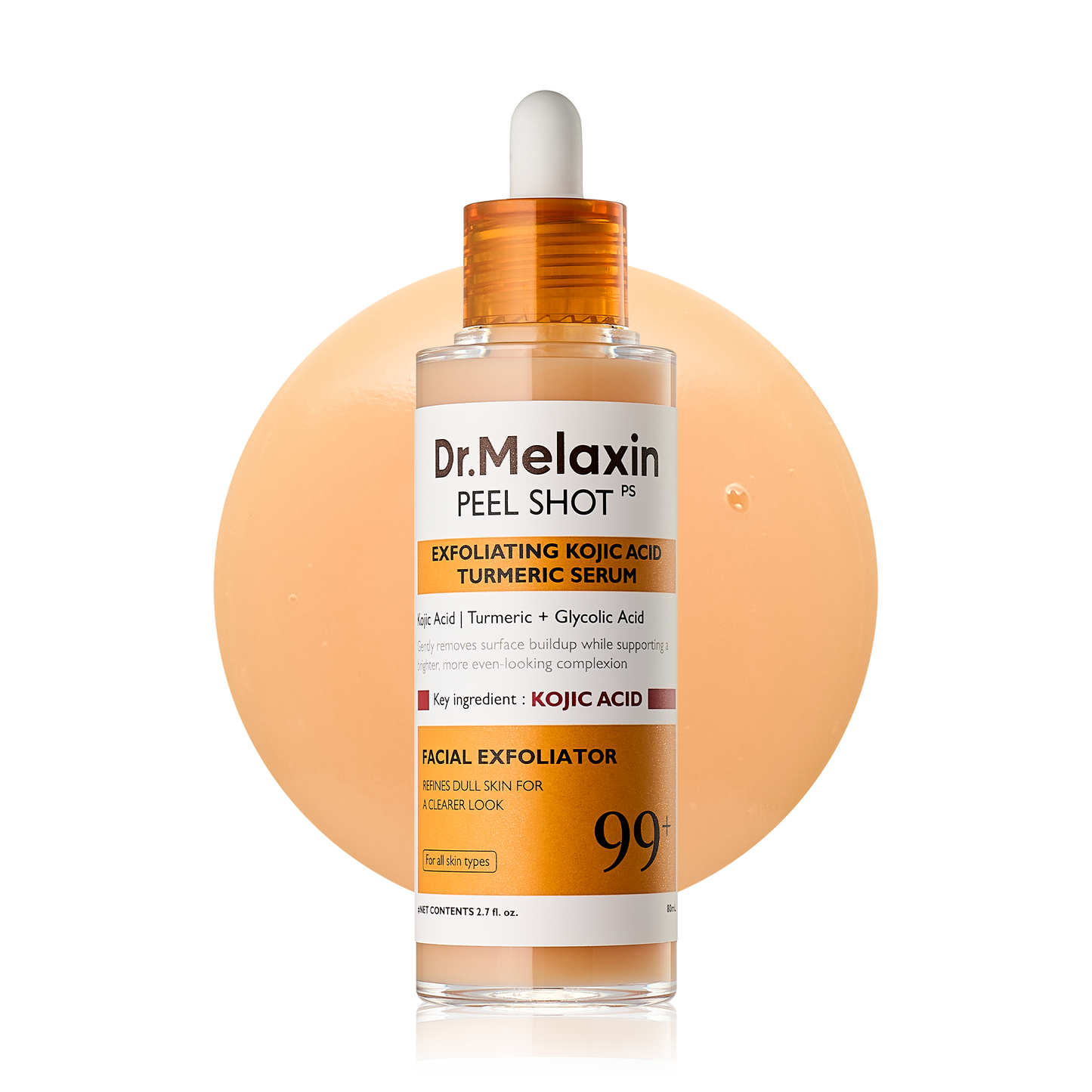 Dr. Melaxin Peel Shot Exfoliating Kojic Acid Turmeric Serum 80 ml - sérum exfoliant à l'acide kojique et curcuma