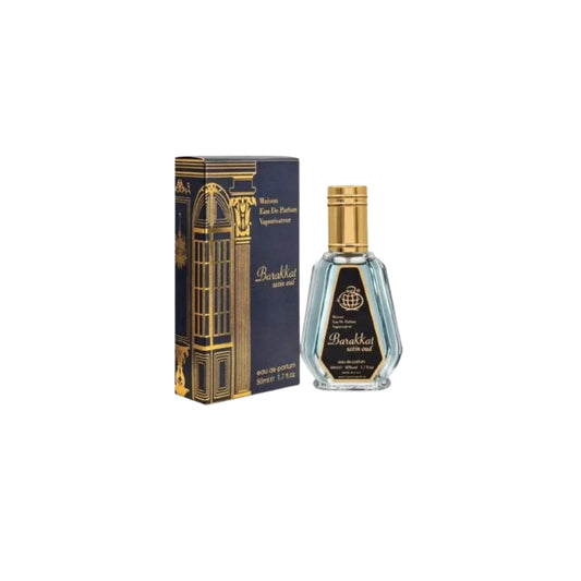 Flacon Barakkat Satin Oud 50 ml eau de parfum Fragrance World, format compact oud-rose-vanille