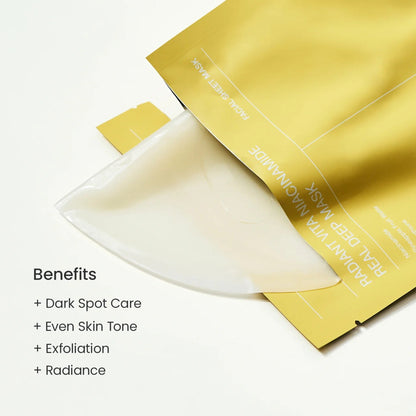 Texture du gel hydrogel du masque Biodance Radiant Vita en gros plan