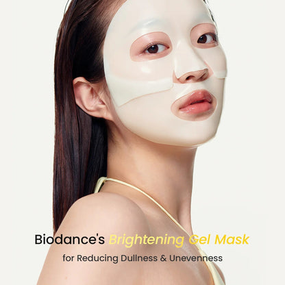 Détail de l'emballage du masque éclat Biodance Radiant Vita Niacinamide