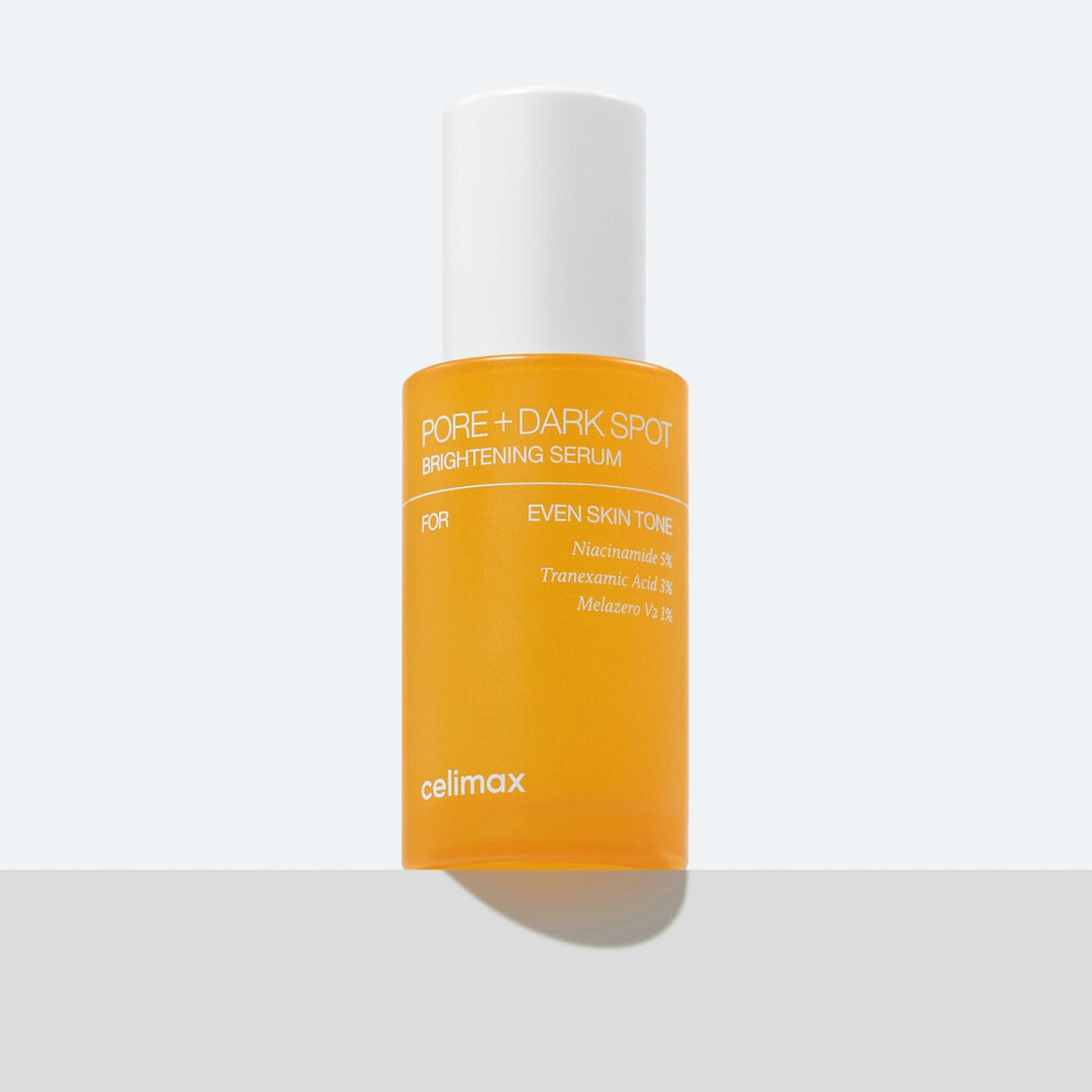Détail de l'étiquette du sérum coréen à la niacinamide Celimax