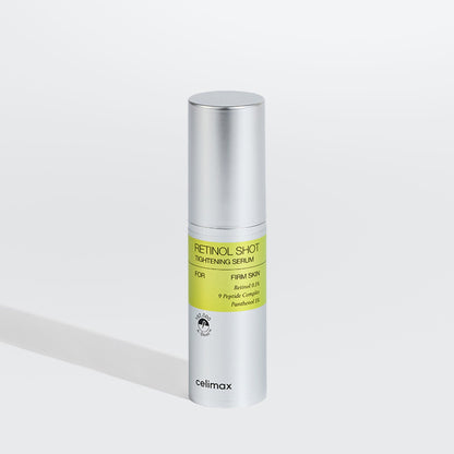 Détail de l'étiquette du sérum coréen au rétinol et aux peptides Celimax