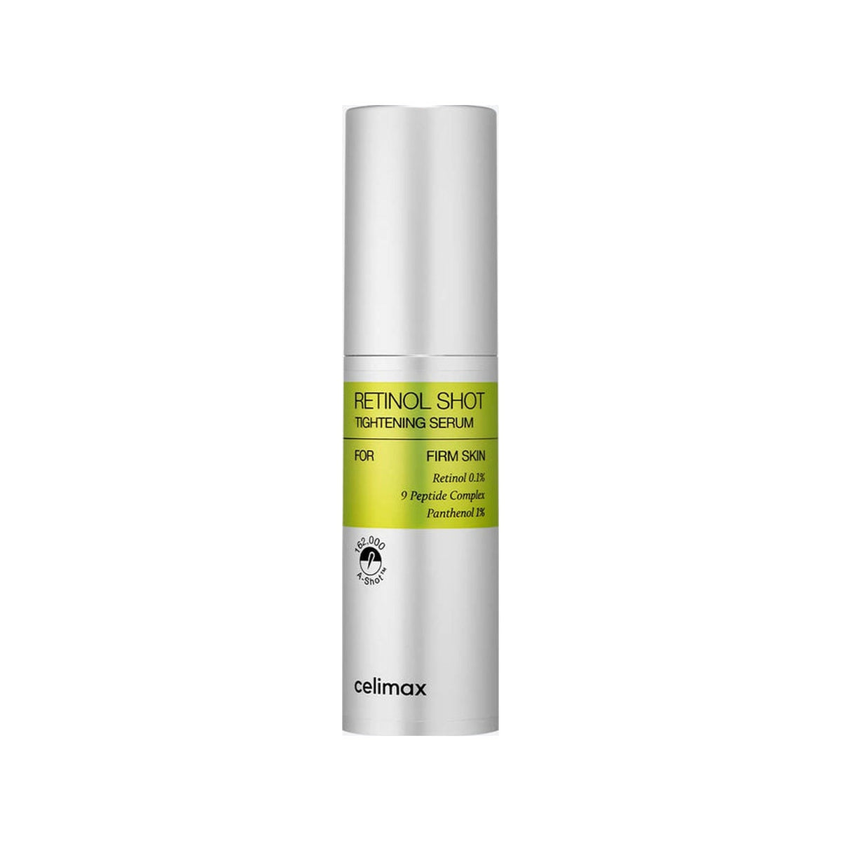 Flacon du sérum Celimax The Vita-A Retinol Shot Tightening Serum 30 ml, vue de face