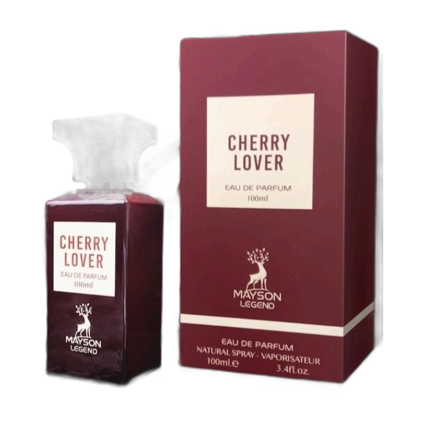 Flacon Eau de Parfum Cherry Lover 100 ml Mayson Legend, parfum gourmand cerise noire et vanille