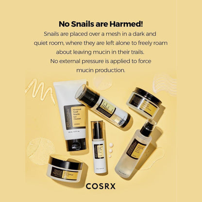 Crème visage coréenne à la bave d'escargot COSRX, visuel des ingrédients
