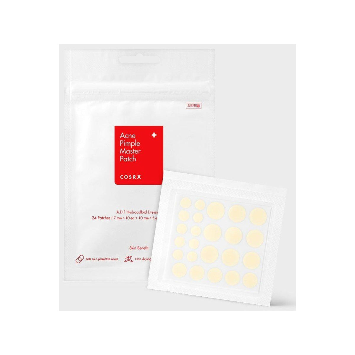 Patchs boutons COSRX Master Patch, sachet de 24 patchs en trois tailles
