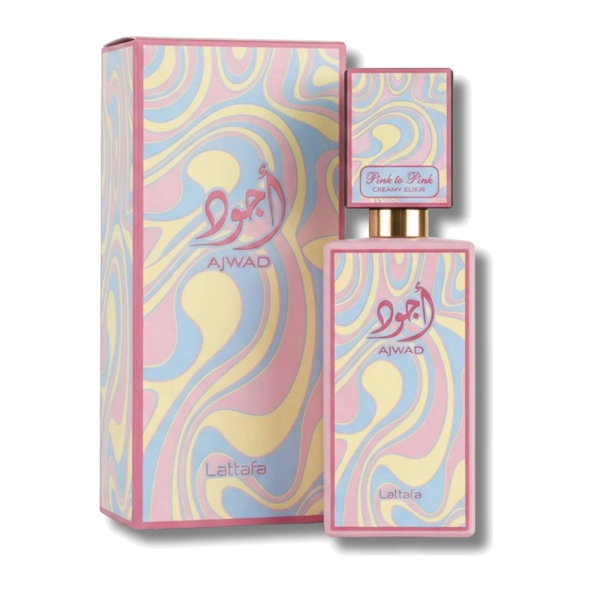 Ajwad Pink to Pink Creamy Elixir 60 ml - Lattafa, flacon et étui - PARFUM DUBAI STORE