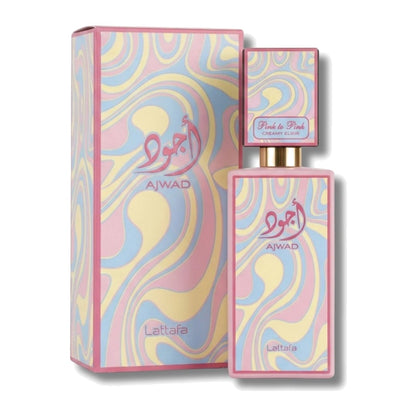 Ajwad Pink to Pink Creamy Elixir 60 ml - Lattafa, flacon et étui - PARFUM DUBAI STORE