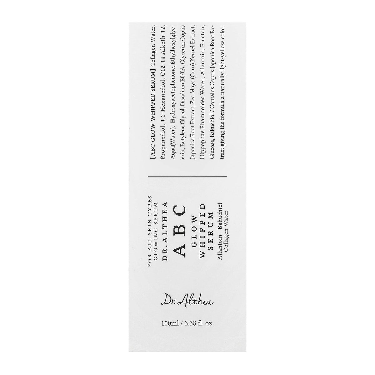 Étui du sérum éclat ABC Glow Whipped Serum de Dr. Althea