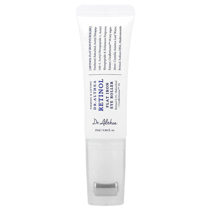 Contour des yeux au rétinol Retinol Flat Iron Eye Roller Dr. Althea 25 ml, tube à bille métallique