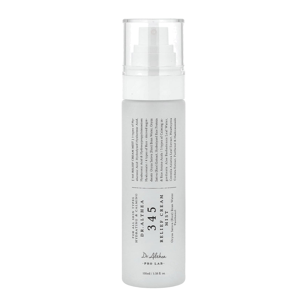 Brume biphasée 345 Relief Cream Mist Dr. Althea 100 ml, flacon vaporisateur