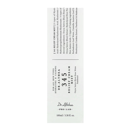 Étui de la brume 345 Relief Cream Mist de Dr. Althea, 100 ml