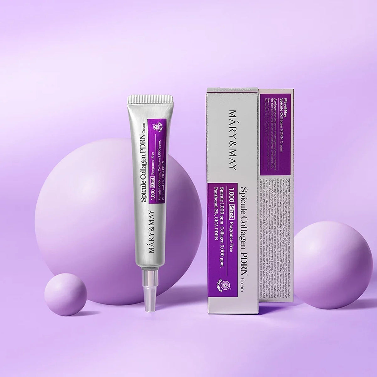 Crème PDRN au collagène Mary&May Spicule 15 g, vue de profil