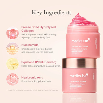 Medicube Collagen Jelly Cream 50 ml, pot ouvert vu du dessus