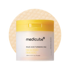 Boîte de 70 pads Medicube Kojic Acid Turmeric Pad, vue de face