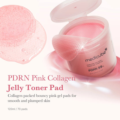 Pad en gel imbibé d'essence Medicube PDRN Pink Collagen, gros plan