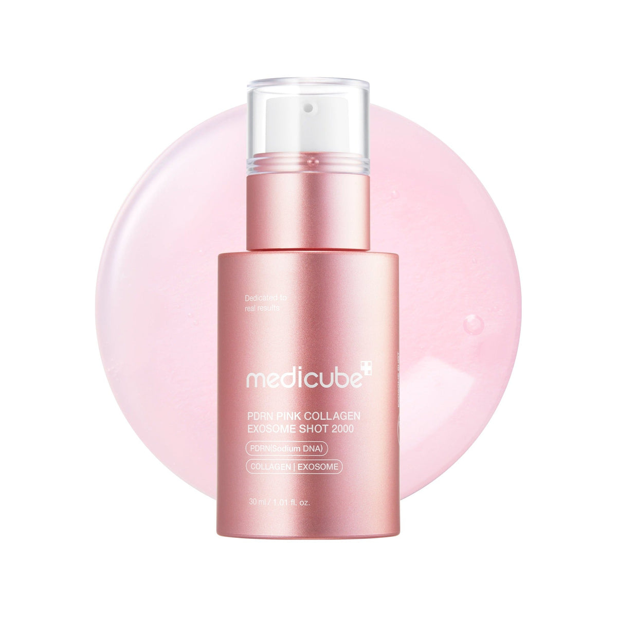 Sérum Medicube PDRN Pink Exosome Shot 2000 en flacon, vue de face