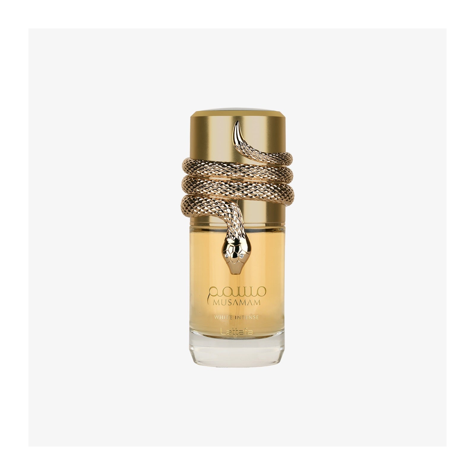 Musamam White Intense Lattafa Eau de Parfum 100 ml - flacon serpent doré studio