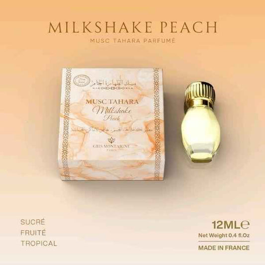 Musc Tahara Milkshake Peach 12 ml - Gris Montaigne - PARFUM DUBAI STORE