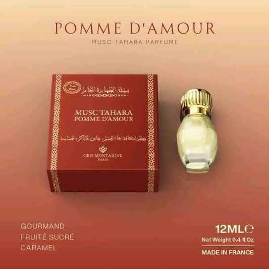 Musc Tahara Pomme d’Amour 12 ml - Gris Montaigne - PARFUM DUBAI STORE
