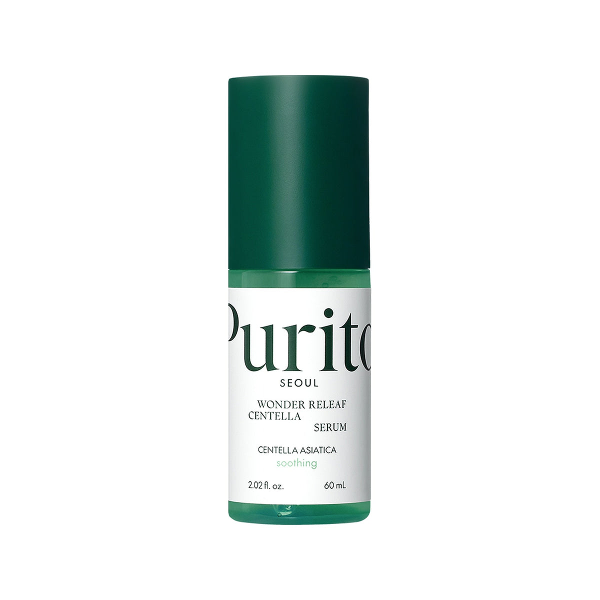 Flacon du sérum Purito Wonder Releaf Centella Serum Unscented 60 ml, vue de face