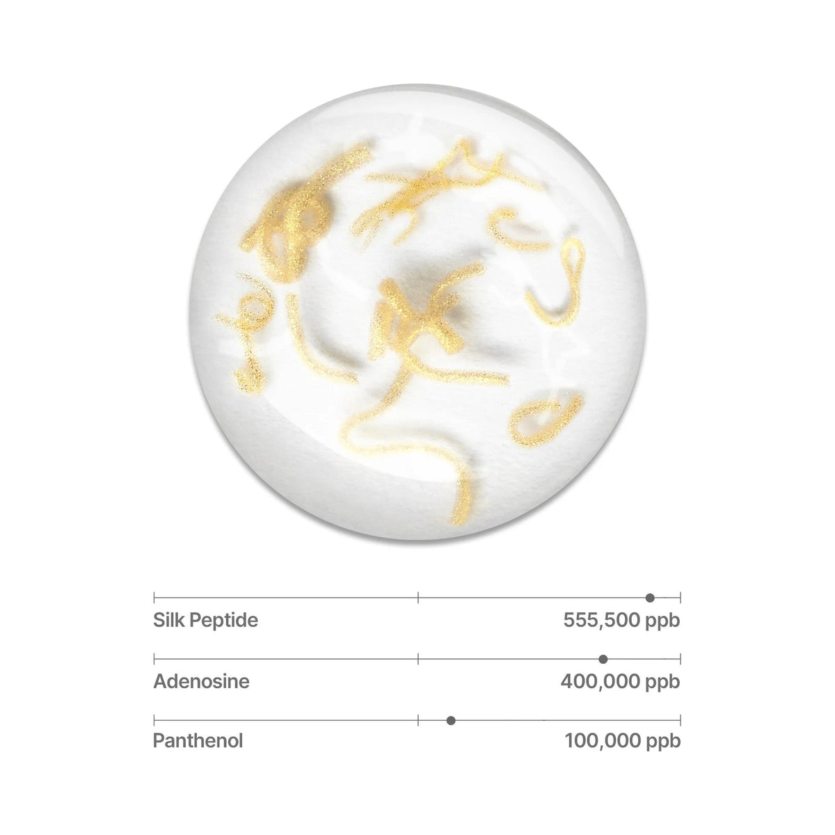 Texture de l'ampoule aux peptides de soie Sungboon Editor, gros plan