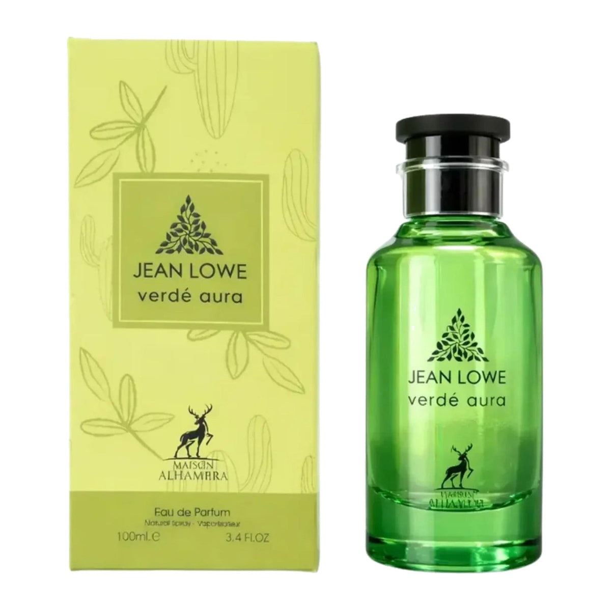 Jean Lowe Verde Aura 100 ml - Maison Alhambra, flacon et étui - PARFUM DUBAI STORE